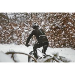Force X100 čierno-šedá zimná cyklistická bunda