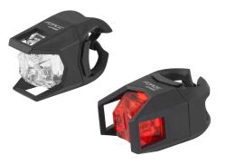 Force CAGE Blikačky sada přední bílá + zadní červená Force CAGE Blikačky sada přední bílá + zadní červená