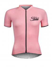 Force CHARM světle růžový dámský cyklistický dres - kr. rukáv