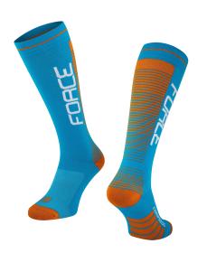 Force Ponožky COMPRESS modro-oranžové Force Ponožky COMPRESS modro-oranžové