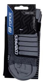 Force Ponožky COMPRESS černo-šedé