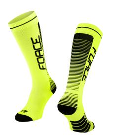 Force Ponožky F COMPRESS fluo-černé Force Ponožky F COMPRESS fluo-černé