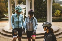 Force CHARM LADY sv.modrý dámský cyklodres - dl. rukáv