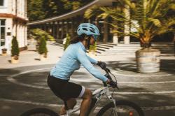 Force CHARM LADY sv.modrý dámský cyklodres - dl. rukáv