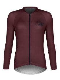 Force CHARM bordo dámský cyklodres - dlouhý rukáv