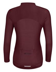 Force CHARM bordo dámský cyklodres - dlouhý rukáv