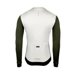 Force ENDLESS béžovo-zelený cyklodres - dlouhý rukáv