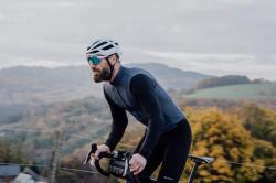 Force ENDLESS modro-černý cyklodres - dlouhý rukáv