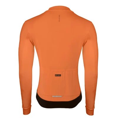 Force ENDLESS oranžový cyklodres dlouhý rukáv
