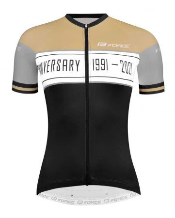 Force ANNIVERSARY LADY černo-zlatý dámský cyklistický dres Force ANNIVERSARY LADY černo-zlatý dámský cyklistický dres