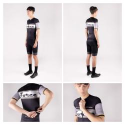 Force RETRO UNI čierno-zlatý dres - kr. rukáv