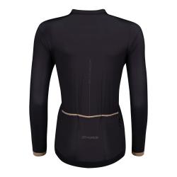 Force GOLD LADY černý dámský cyklodres - dlouhý rukáv