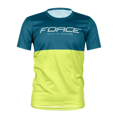 Force KID MTB CHEERY modro-limetkový detský dres