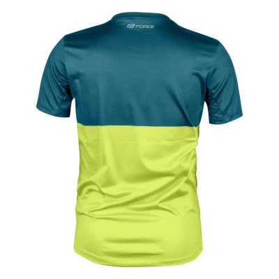 Force KID MTB CHEERY modro-limetkový detský dres