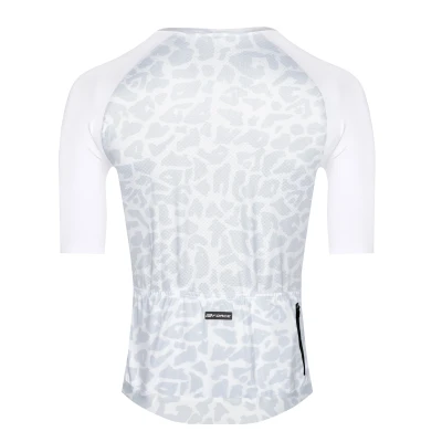Force LEOPARD bílo-šedý dres - kr. rukáv