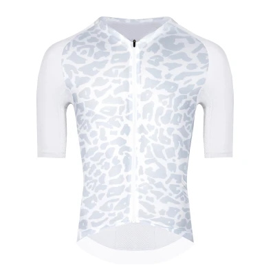 Force LEOPARD bílo-šedý dres - kr. rukáv