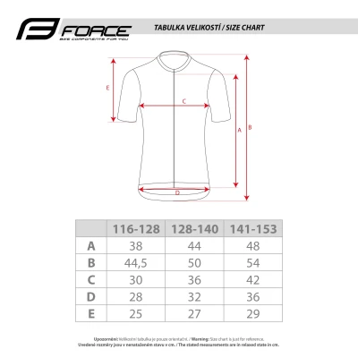 Force LIMIT KID oranžový dětský dres