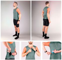 Force LIMIT zeleno-oranžový cyklodres - kr. rukáv