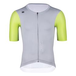 Force LIMIT šedo-limetkový cyklodres - kr. rukáv