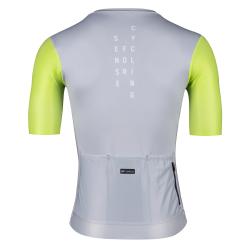 Force LIMIT šedo-limetkový cyklodres - kr. rukáv