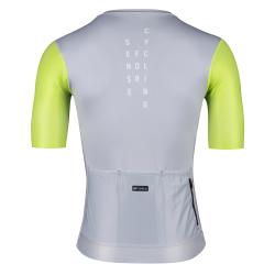 Force LIMIT šedo-limetkový cyklodres - kr. rukáv