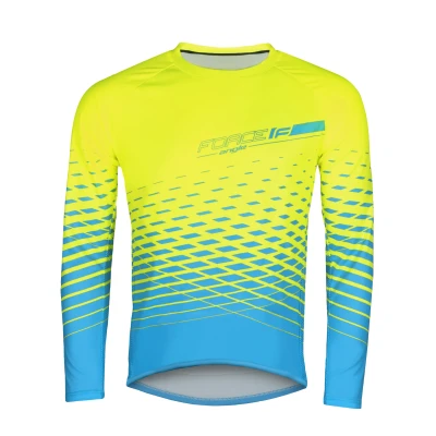 Force MTB ANGLE fluo-modrý cyklodres - dl. rukáv Force MTB ANGLE fluo-modrý cyklodres - dl. rukáv