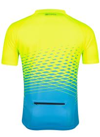 Force MTB ANGLE fluo-modrý cyklistický dres - kr. rukáv