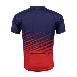 Force MTB ANGLE modro-červený cyklistický dres - kr. rukáv