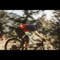 Force MTB ANGLE modro-červený cyklistický dres - kr. rukáv