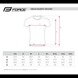 Force MTB ANGLE modro-červený cyklistický dres - kr. rukáv