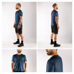 Force MTB MOUNT tm.modrý cyklistický dres - krátký rukáv