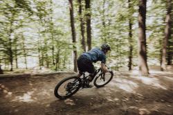 Force MTB MOUNT tm.modrý cyklistický dres - krátký rukáv