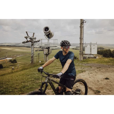 Force MTB MOUNT tm.modrý cyklistický dres - krátky rukáv