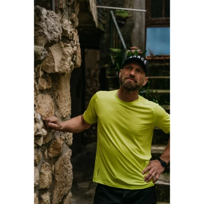 Force MTB MOUNT fluo cyklodres - krátký rukáv