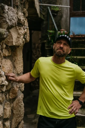 Force MTB MOUNT fluo cyklodres - krátký rukáv
