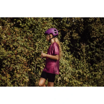 Force MTB MOUNT LADY fialový cyklistický dres - kr. rukáv