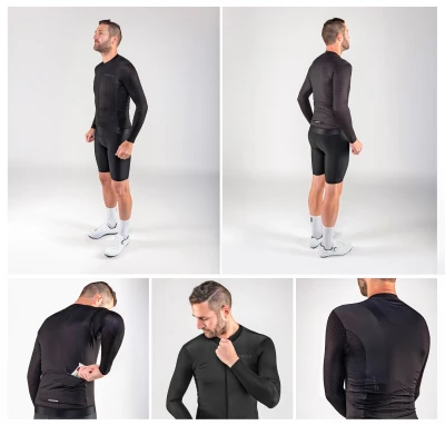 Force Dres PLAIN černý dres dlouhý rukáv