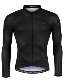 Force PURE černý pánský cyklistický dres - dlouhý rukáv Force PURE černý pánský cyklistický dres - dlouhý rukáv