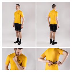 Force PURE žlutý pánský cyklistický dres