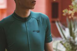 Force PURE petrolejový pánský cyklodres - kr. rukáv