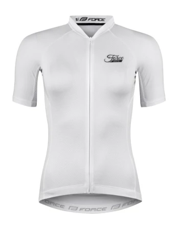 Force PURE LADY biely dámsky cyklodres - kr. rukáv Force PURE LADY biely dámsky cyklodres - kr. rukáv