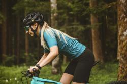 Force PURE LADY petrolejový dámský cyklodres - kr. rukáv