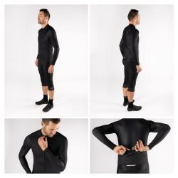 Force PURE UNI černý cyklistický dres - dlouhý rukáv