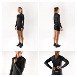 Force PURE UNI černý cyklistický dres - dlouhý rukáv