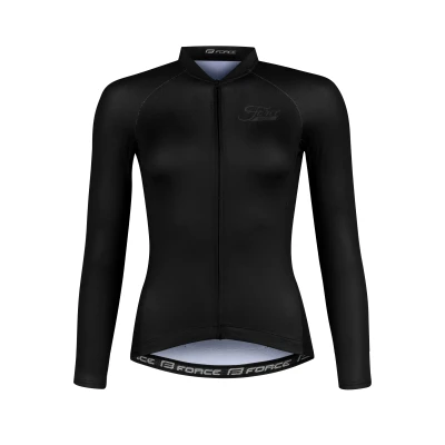 Force PURE UNI černý cyklistický dres - dlouhý rukáv Force PURE UNI černý cyklistický dres - dlouhý rukáv