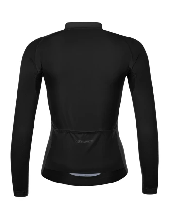 Force PURE UNI černý cyklistický dres - dlouhý rukáv