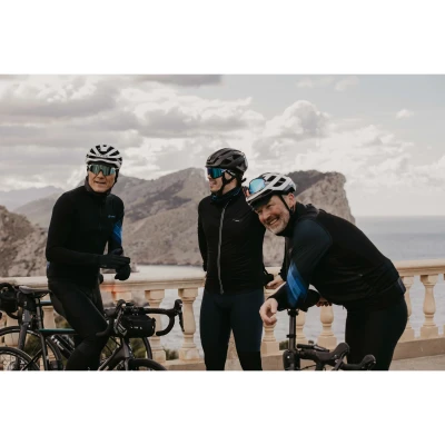 Force RIDGE černo-modrý cyklistický dres - dlouhý rukáv