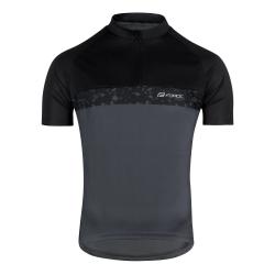 Force ROCK šedo-čierny cyklistický dres - krátky rukáv