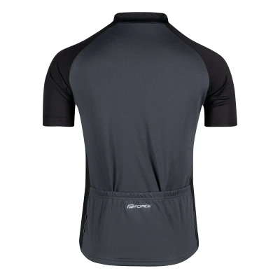 Force ROCK šedo-černý cyklistický dres - krátký rukáv