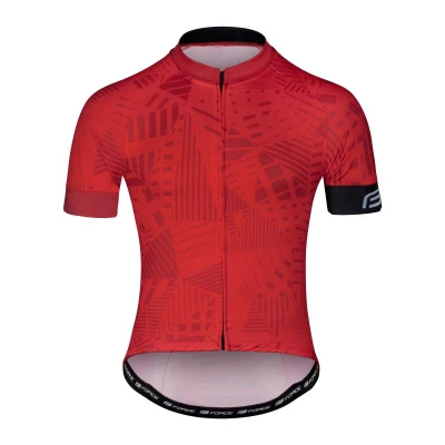 Force SHARD červený cyklistický dres - krátký rukáv
